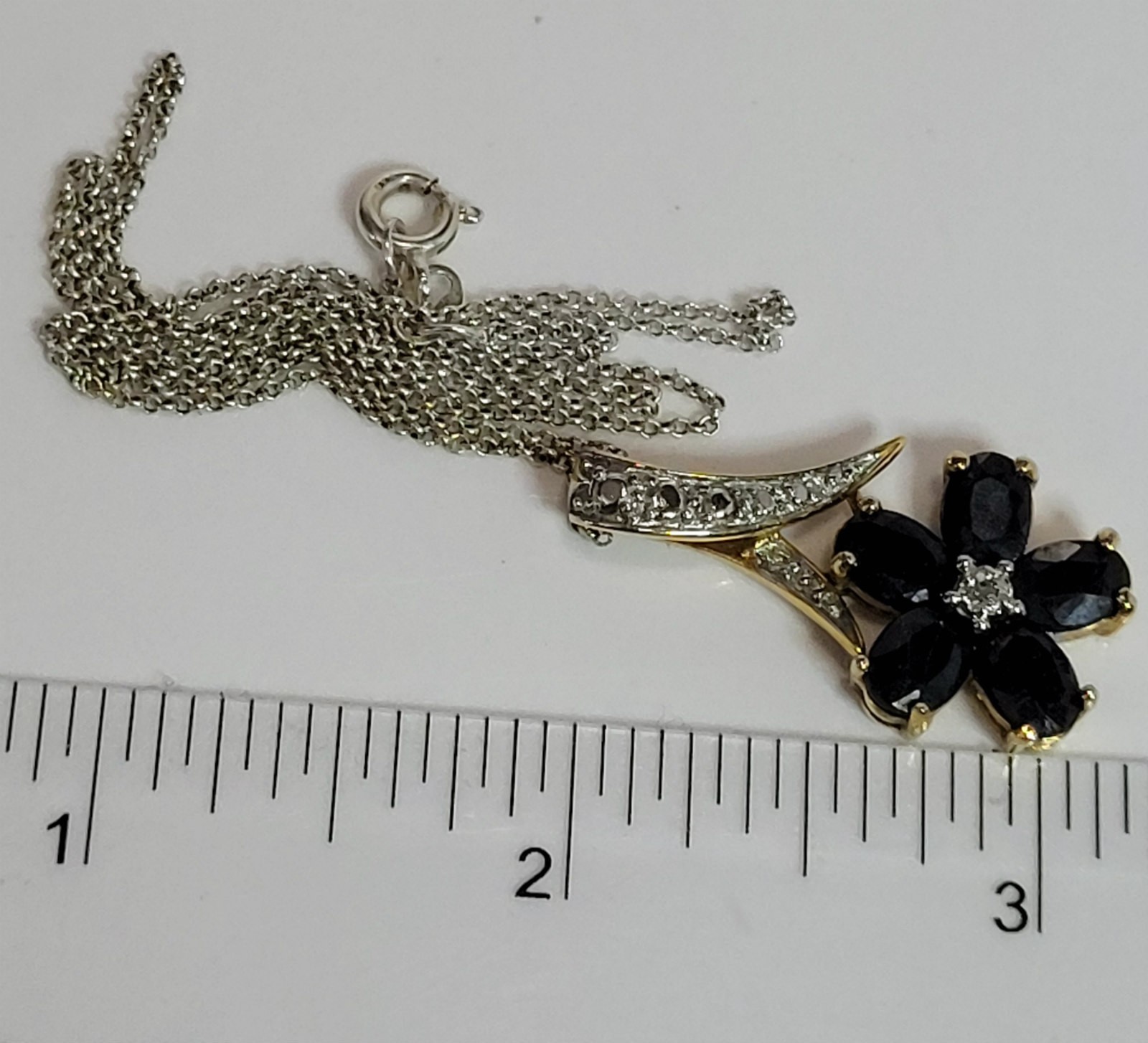 DBJ 925 Flower Pendant gold over sterling Dee Berkley + Sterling Necklace