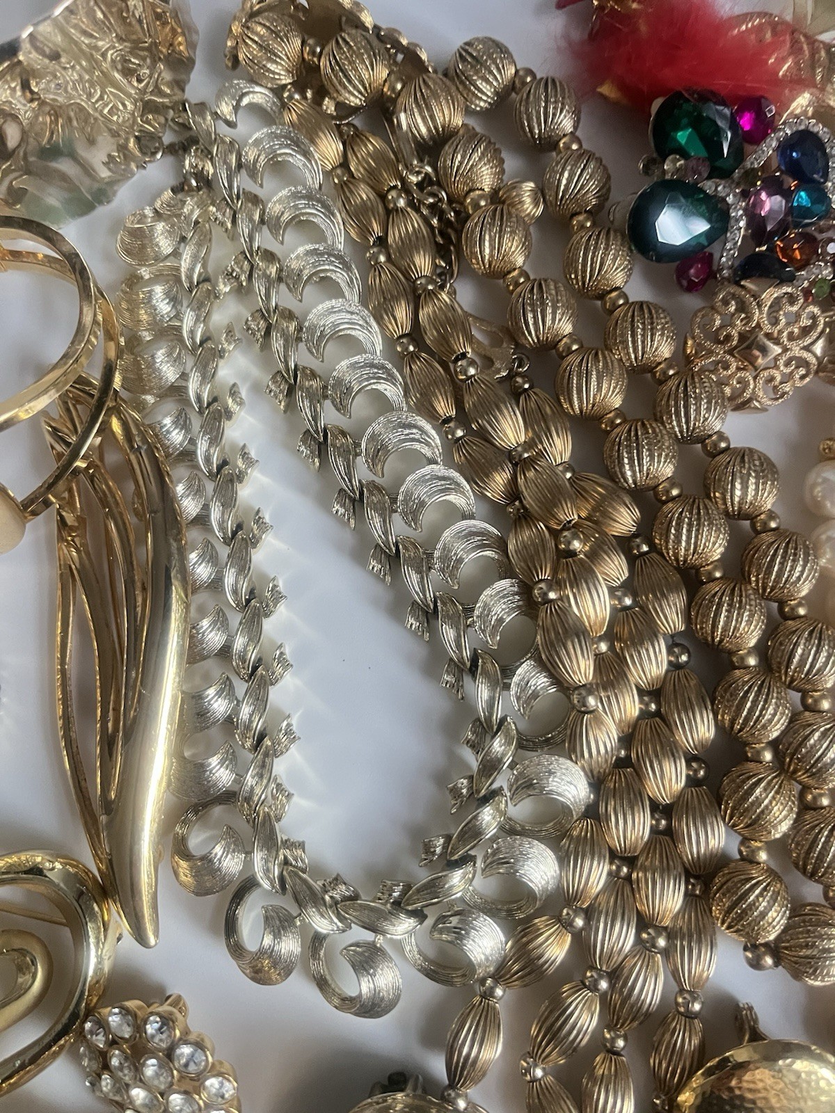 Vintage Jewelry Lot Monet AK LC Lauren Coro Lisner Green Crystal 1960-90’s