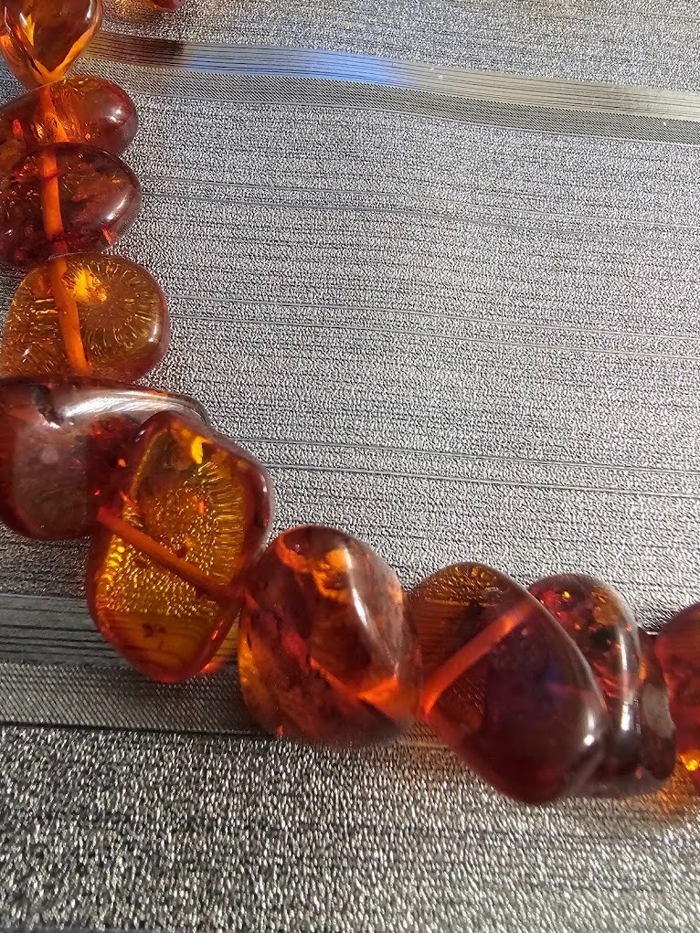 Vintage Natural Honey Baltic Amber Necklace Beads 45 gr 50 cm