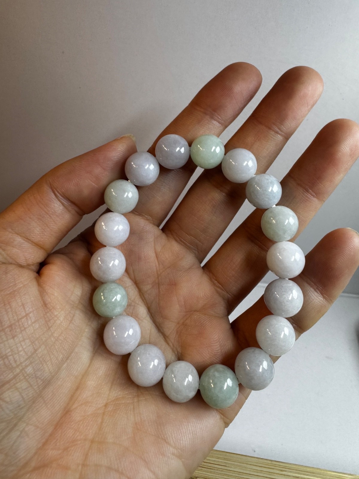 Natural Burmese A-Grade Jade jadeite beads bracelet 10-11mm new in box free ship