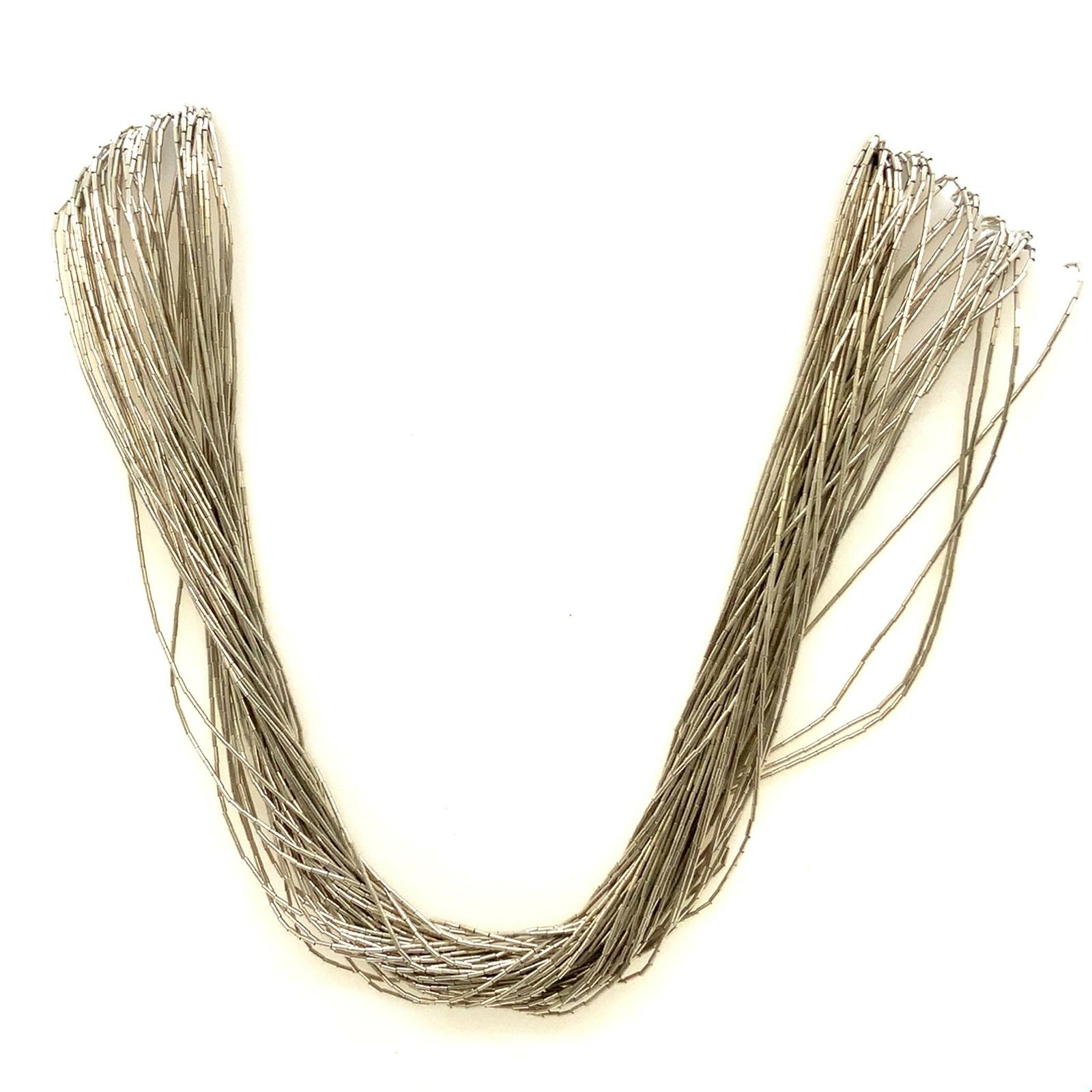 Vtg Signed 925 Carolyn Pollack Liquid Silver Multi Strand Design Necklace 20 1/4