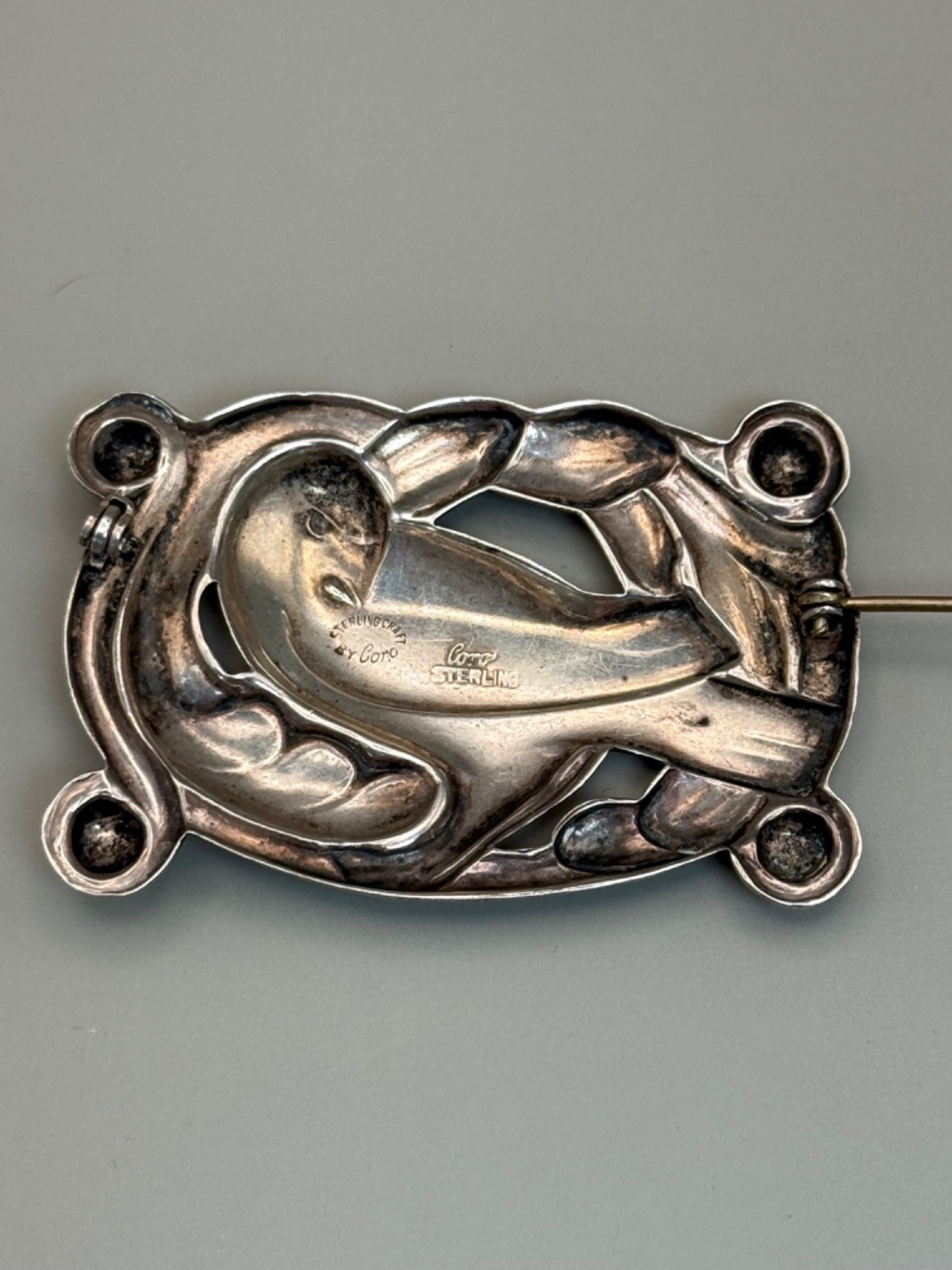 1940 Vintage Cohen & Rosenberger-Coro-Classic Sterling Silver Dove Brooch/ pin