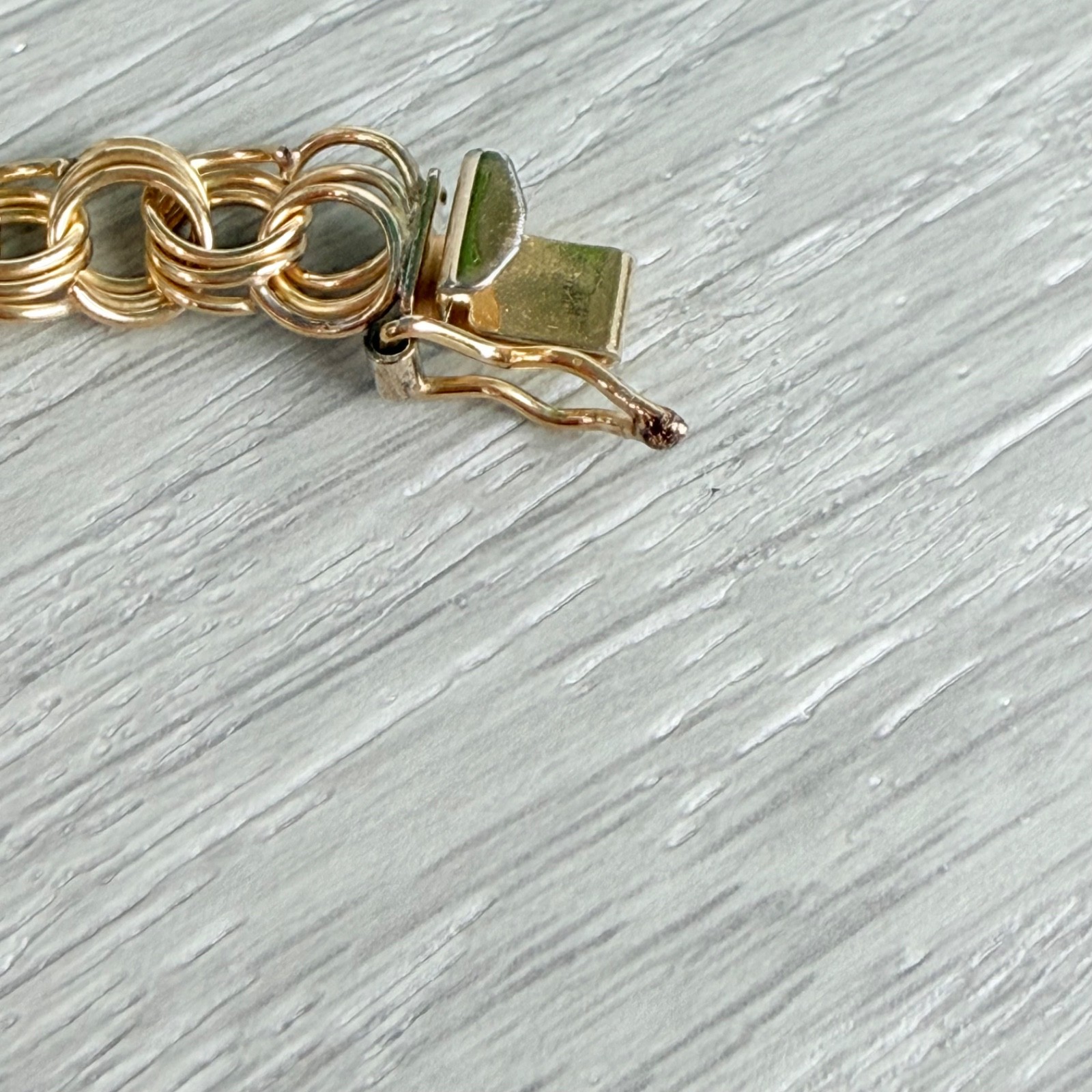 Vintage Krementz Gold Filled Plated or Overlay Starter Charm Bracelet w/ Charm