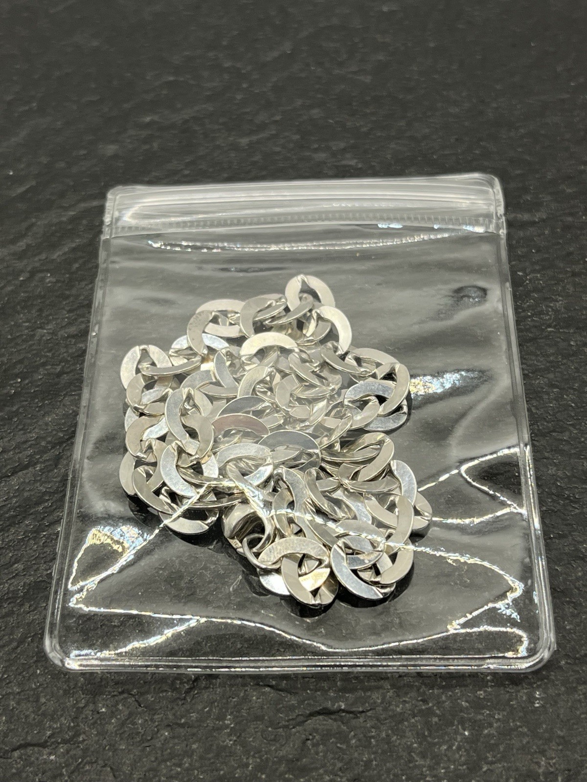 Vintage 925 Sterling Silver Flat Oval Cable Link Chain By PC 20”