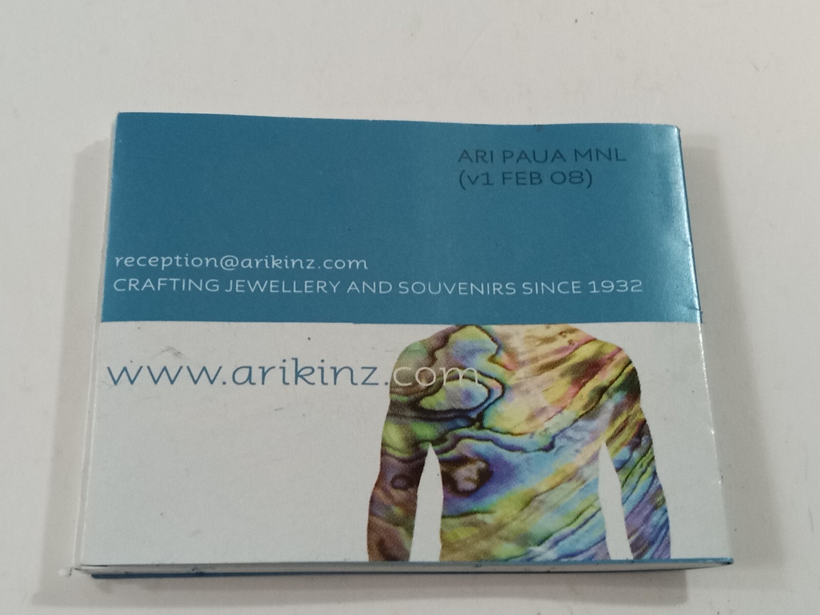 Ariki Paua Shell from New Zealand Hummingbird Brooch Pin