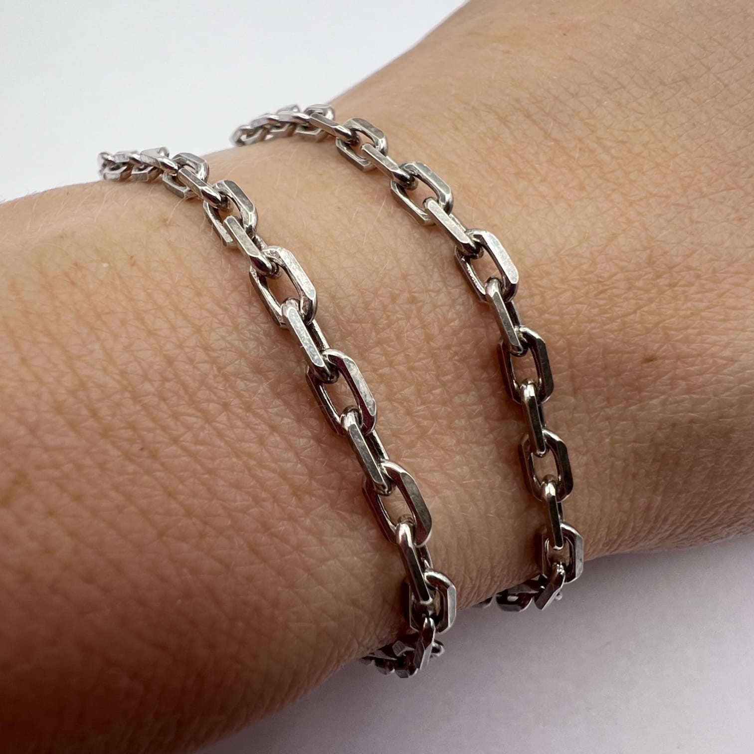 Vintage 925 Sterling Silver Chain Necklace Solid Link Design Mraked 10.4g