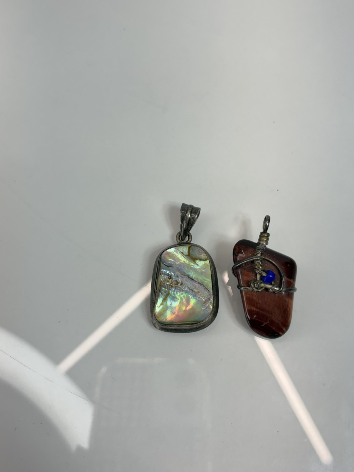 Sterling Silver and stone Necklace pendant – unbranded