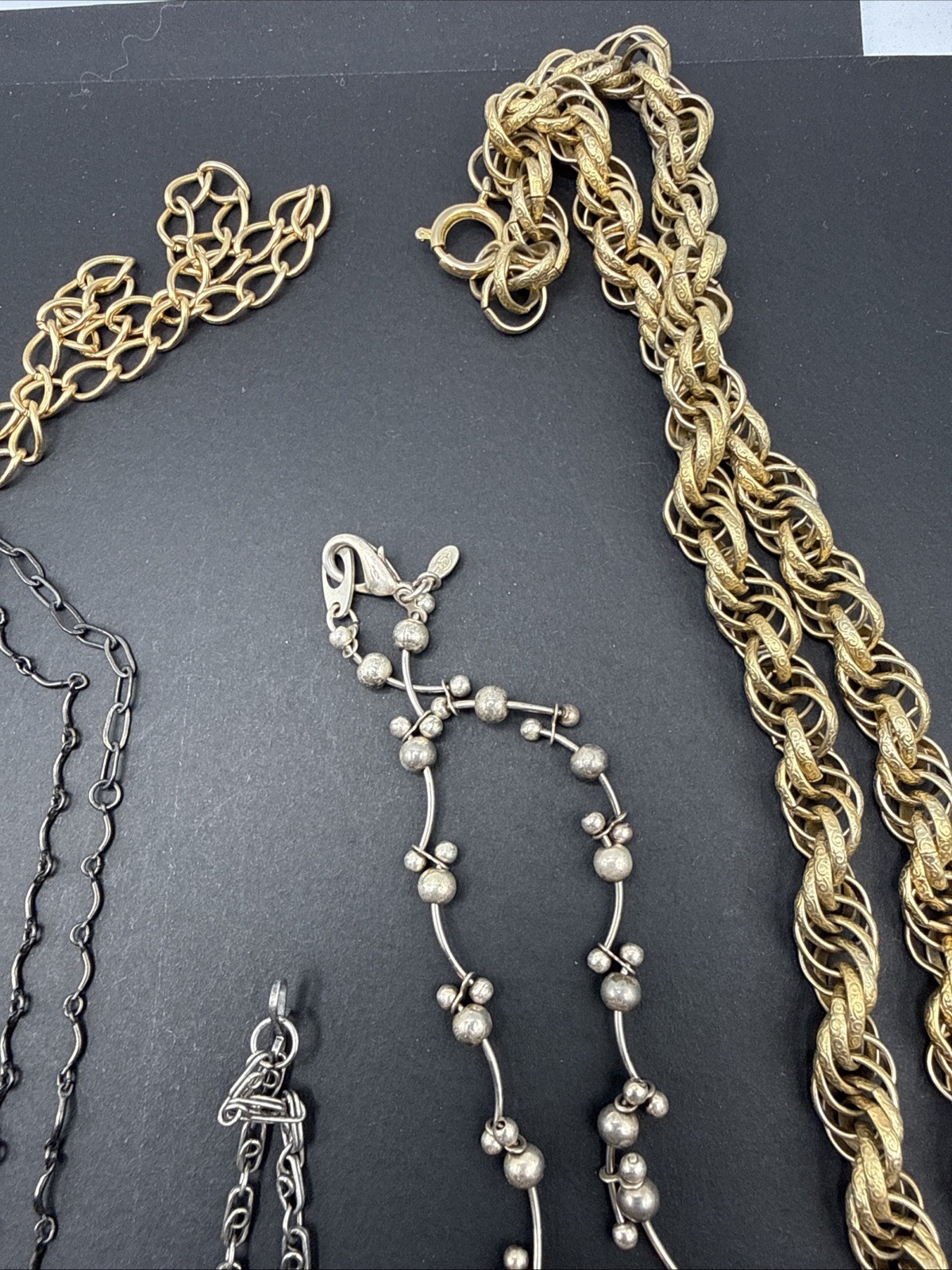 Lot Of 5 Necklaces Vintage To Now – Some Signed LC PD And Austrian Crystal B44