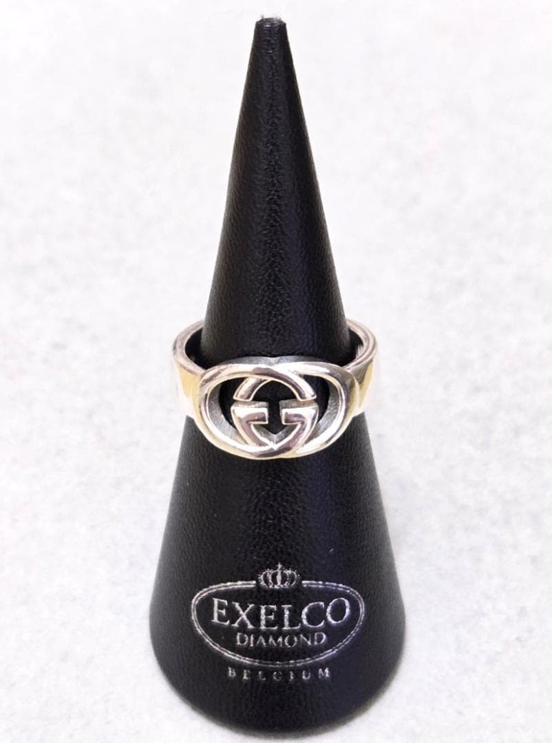GUCCI Interlocking G SV925 Ring, Size 12 (approx.), 43777
