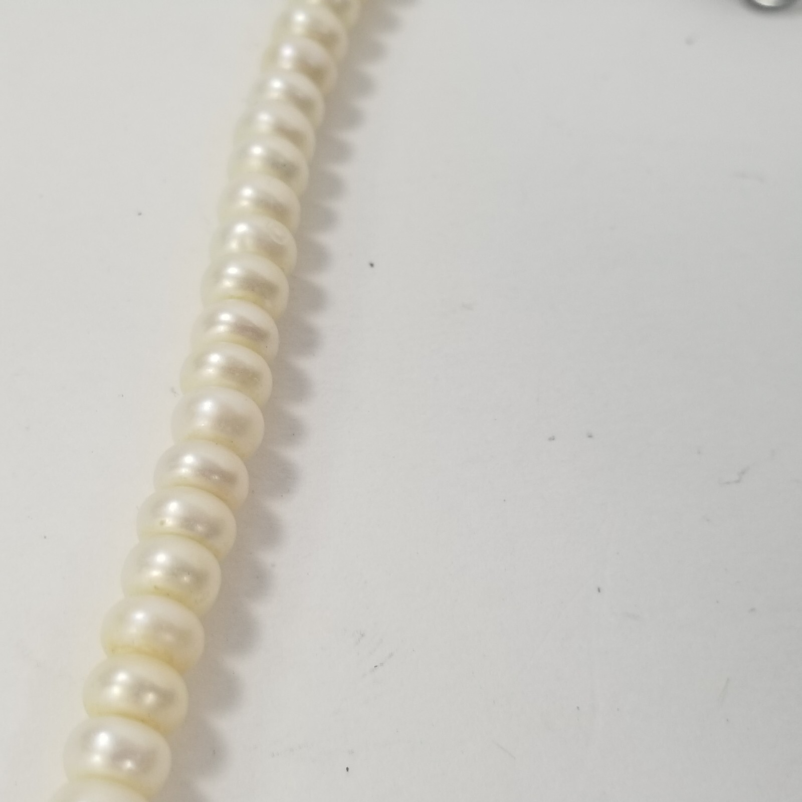 Vintage Pearl and Gray Bead Spacer Statement Necklace 20″