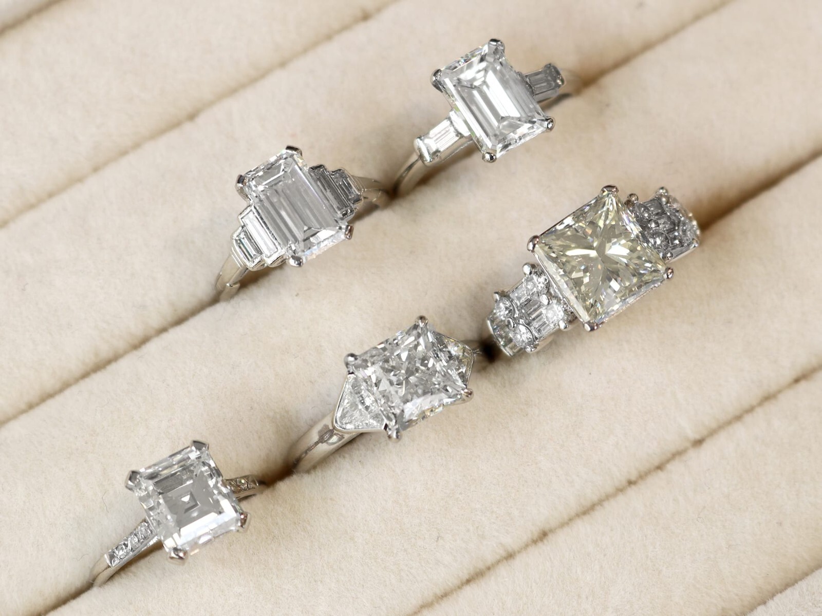 Vintage 5.12ct Diamond and Platinum Solitaire Ring
