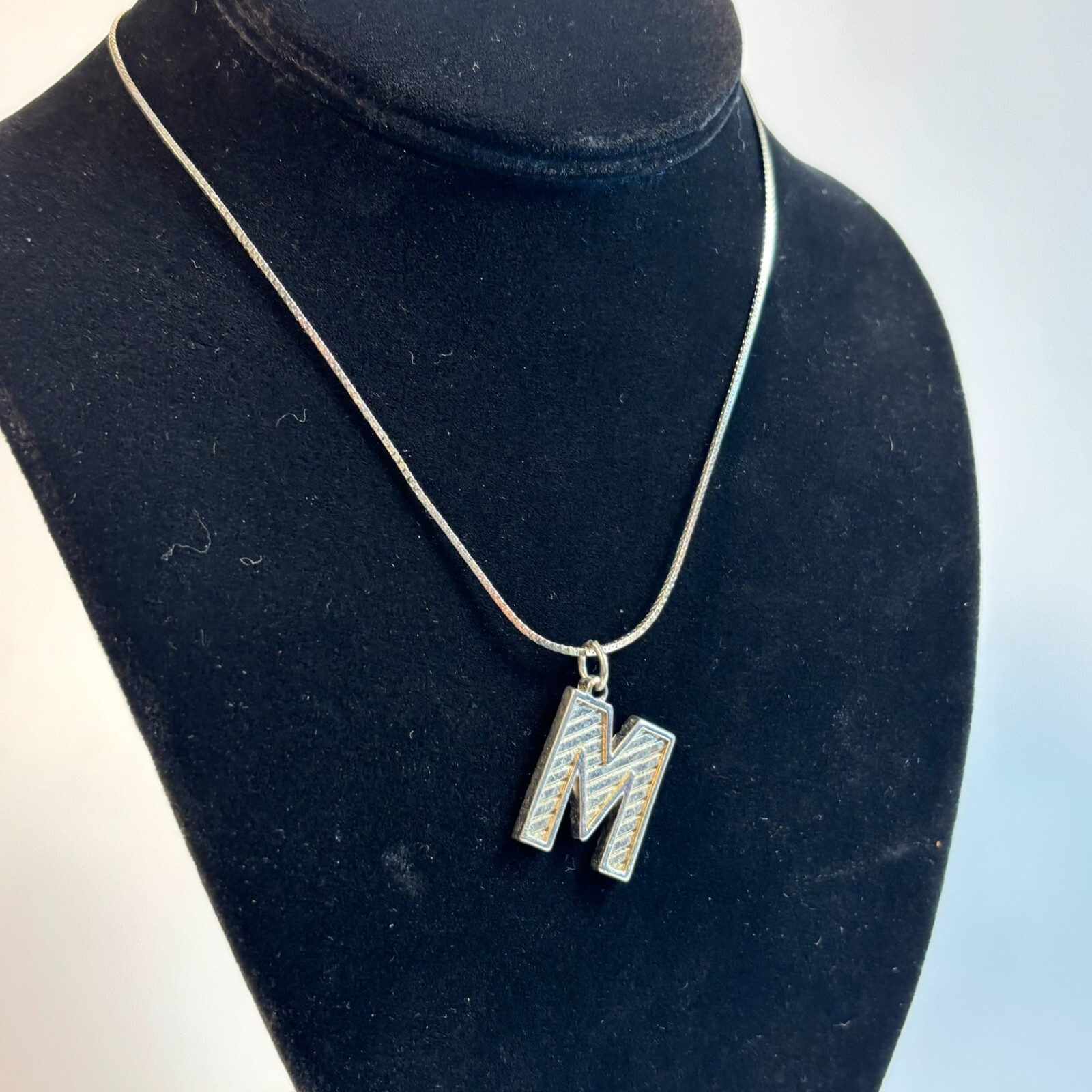 Y2K Necklace Alphabet M Initial ChokerPersonalized 2000s Retro Girlhoodcore
