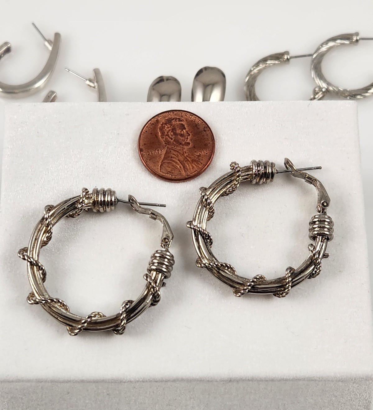 Vintage Silver Tone Jewelry lot butterfly brooch chain earrings bracelets crafts
