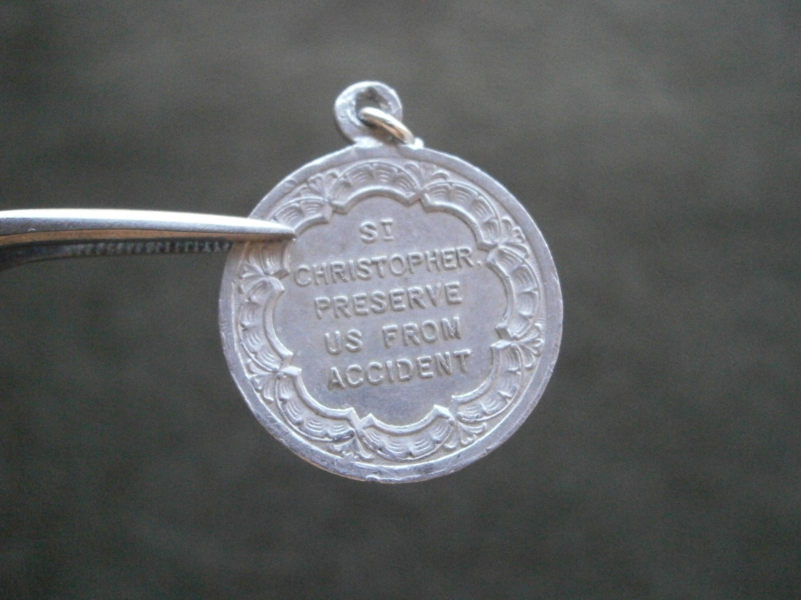 St Christopher Lightweight Aluminum Vintage Bracelet Charm Pendant