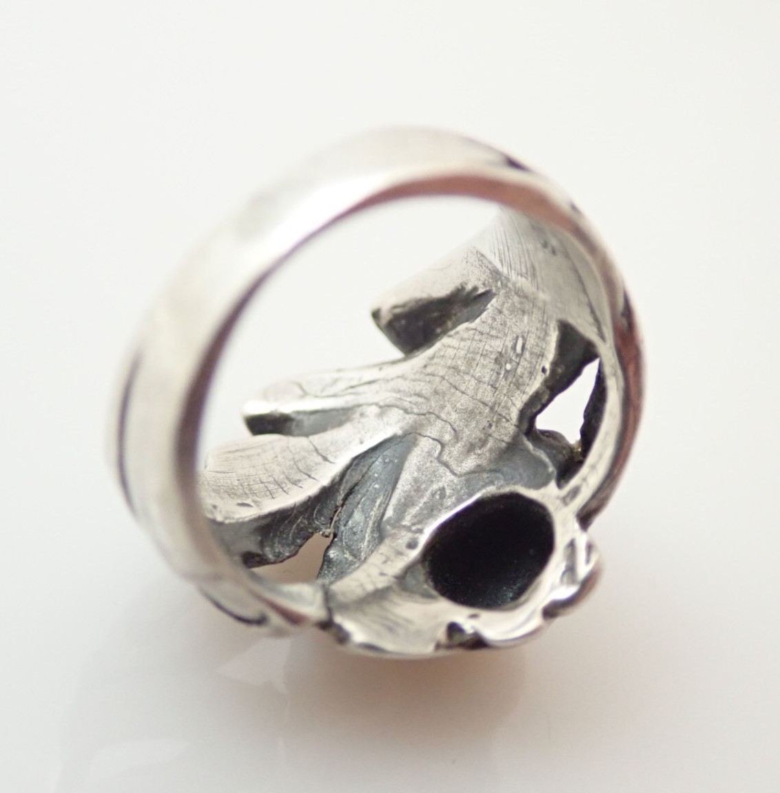 Vintage Arts and Crafts Abstract Modernist Sterling Silver Band Ring Sz 4.25