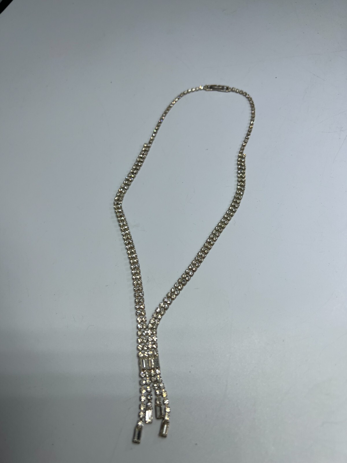 Noble Rhinestone Necklace/Chain Wedding/Silvester Festive To Approx. 16 1/2in