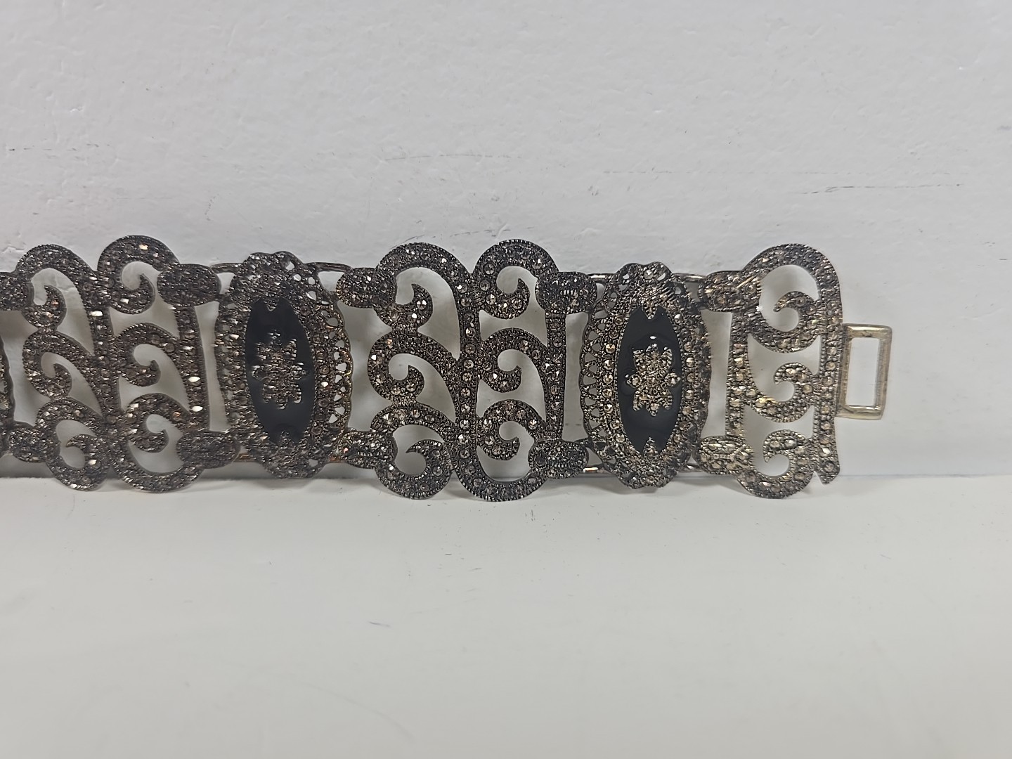 Vintage Victorian Wide Revival Bracelet Edwardian Design 8″ x 1 1/2″