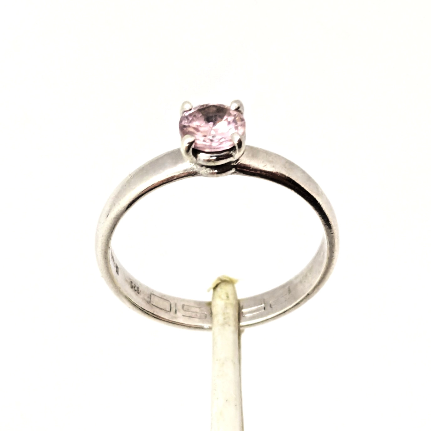 Vintage Luxury RING Silver 925 with Chic Bright Stone -size: 7.5US (17.5mm)| #40