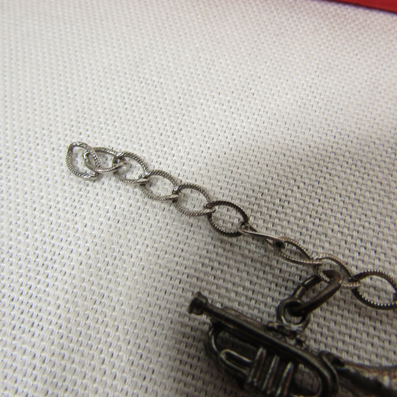 Vintage New Orleans Charm Bracelet Trumpet Horse Collie Arch Bells