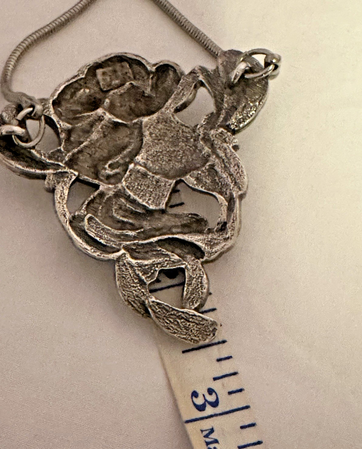 Vintage Art Nouveau W. Kerr American Beauty Woman ALVA Museum pendant necklace