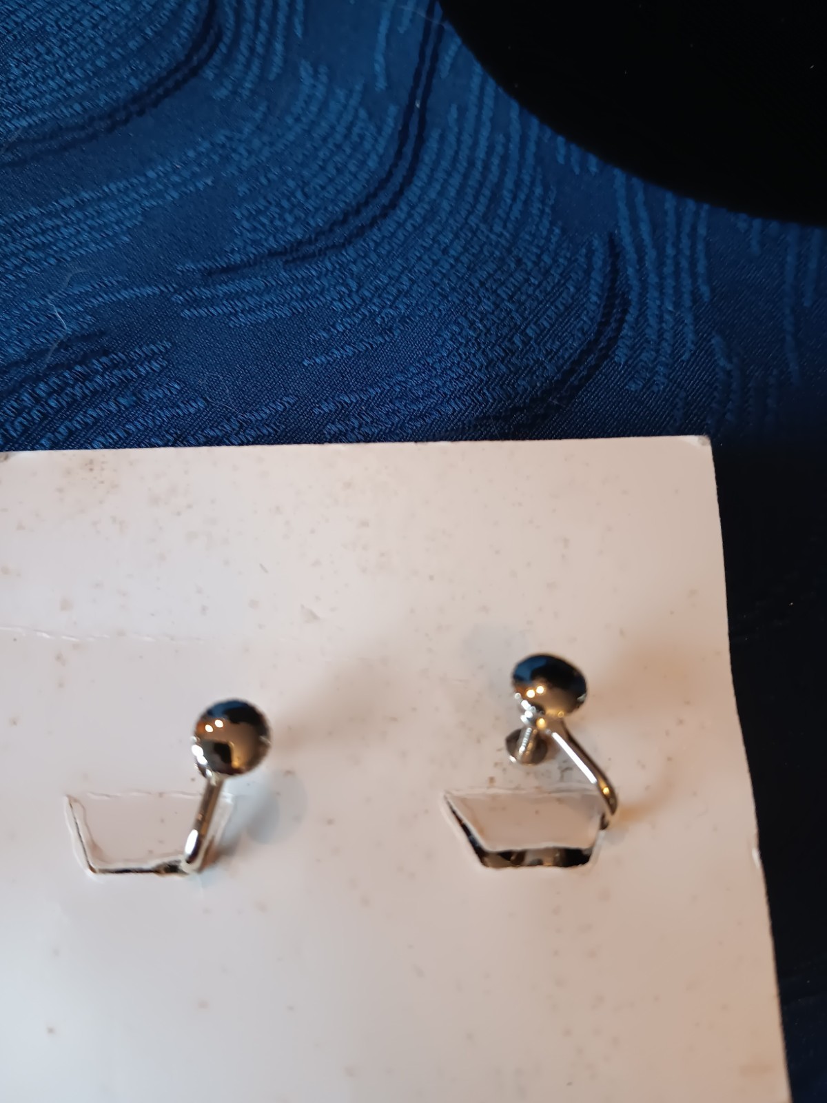 Vintage Glo. Est Cluster Of Grapes Faux Pearls Screwback Earrings