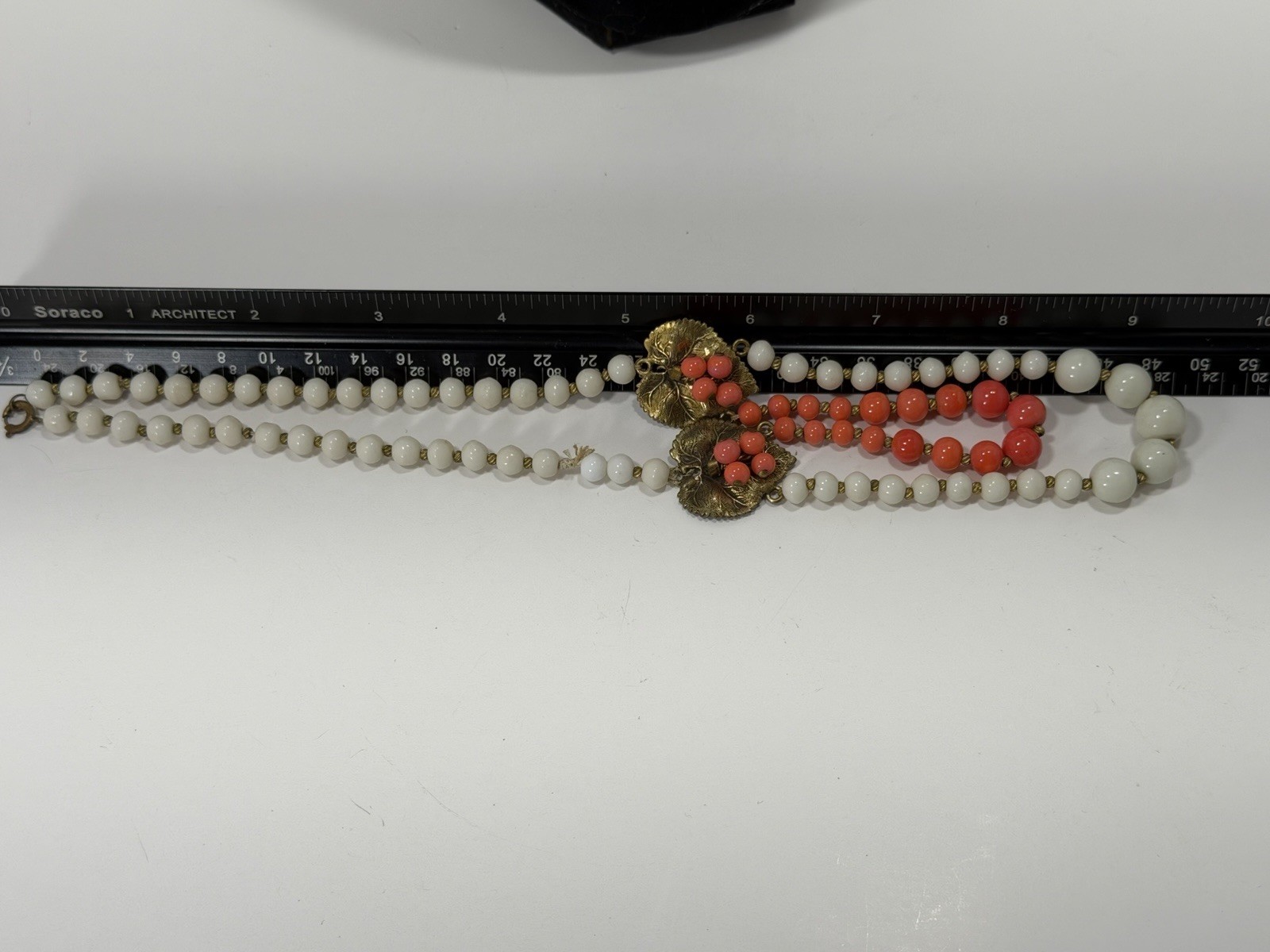 Stunning Antique Natural White & Pink Coral 18” Necklace 34g