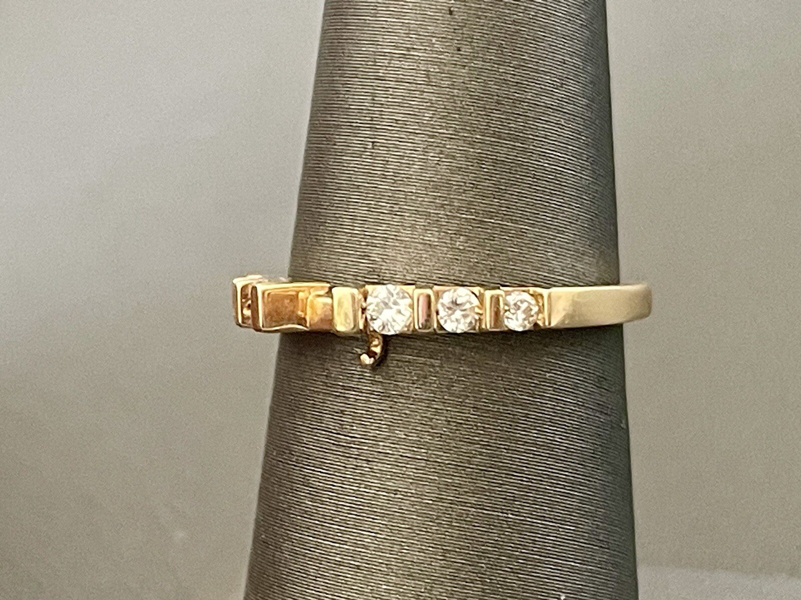 14KT Y/Gold 1.02CTW Diamond Engagement Ring & Diamond Band Set. Size 6.25(S280)