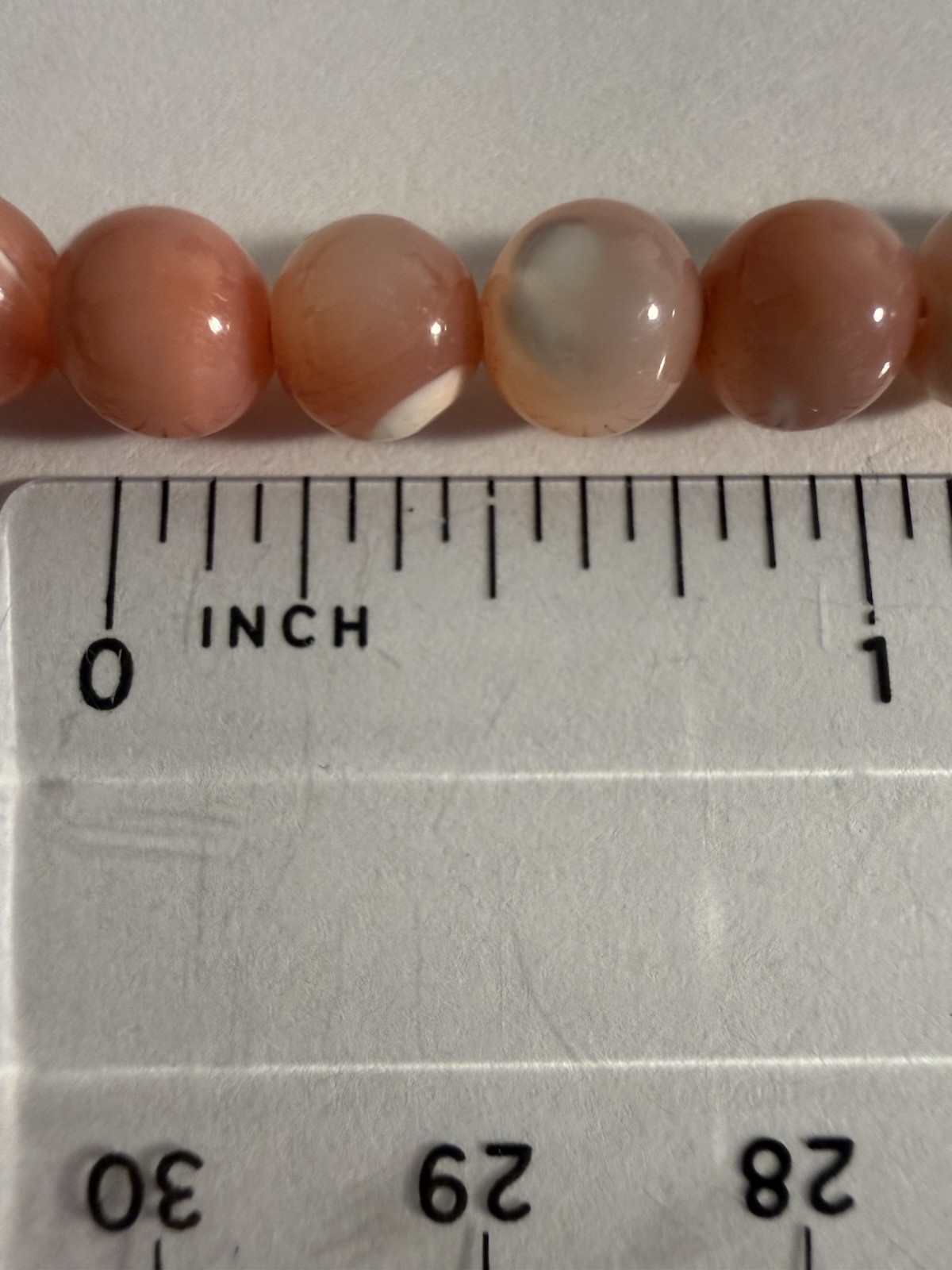 Vintage Pink Agate Bead Necklace Set 2pc Natural Stone 30in & 16.5in