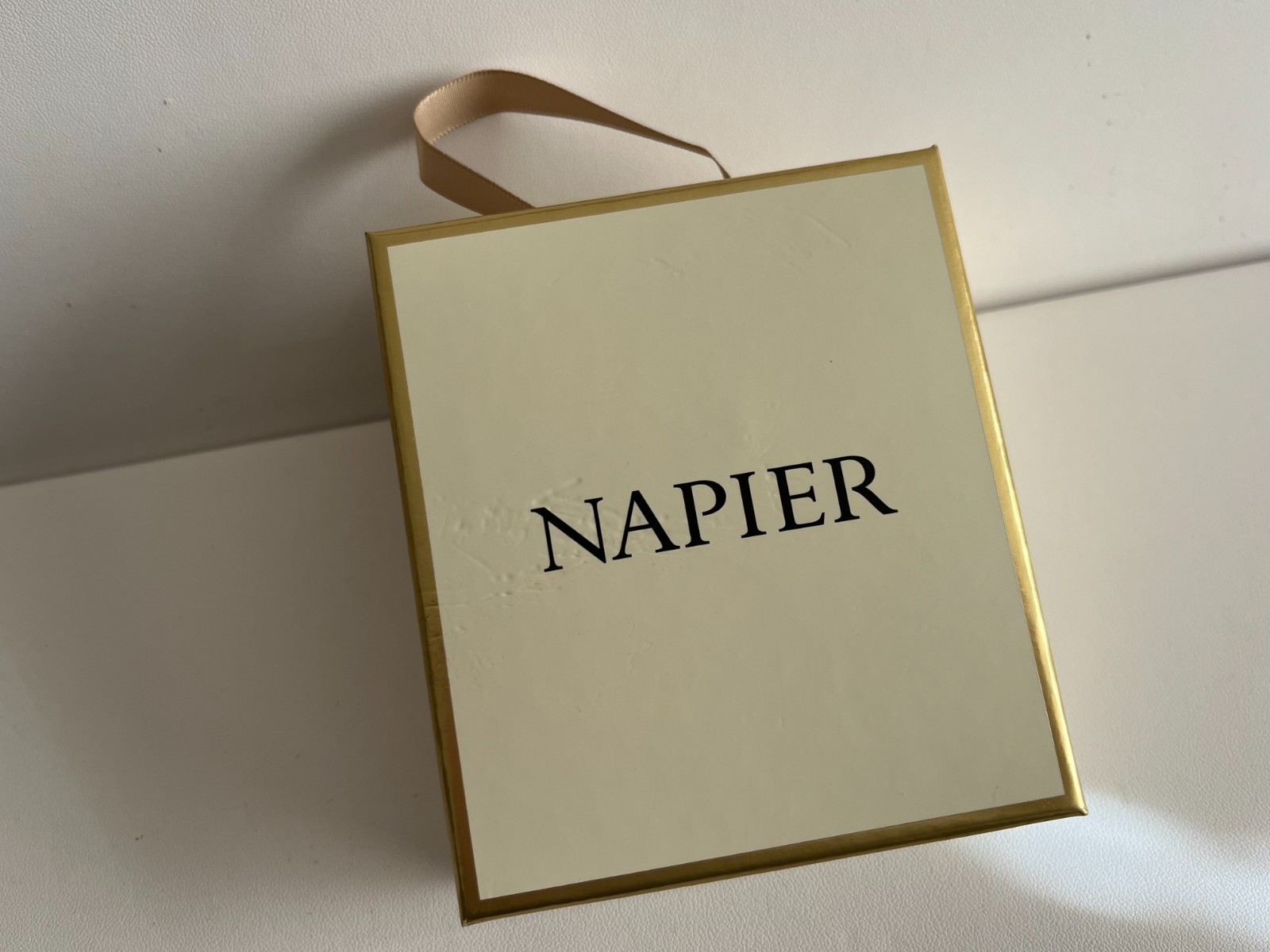 Napier Black Dark Green Faceted Crystal Round Brooch Signed 2 1/4″ New In Box