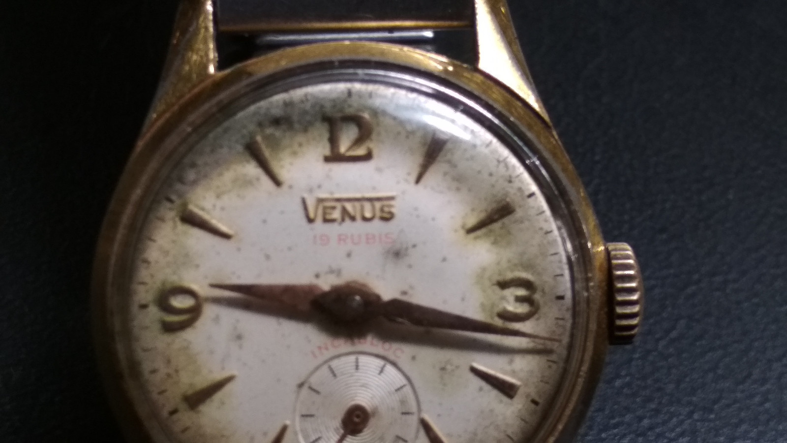 VENUS VINTAGE WOMAN WRISTWATCH MECHANICAL HAND WIND-UP SWISS MADE 19 RUBIS