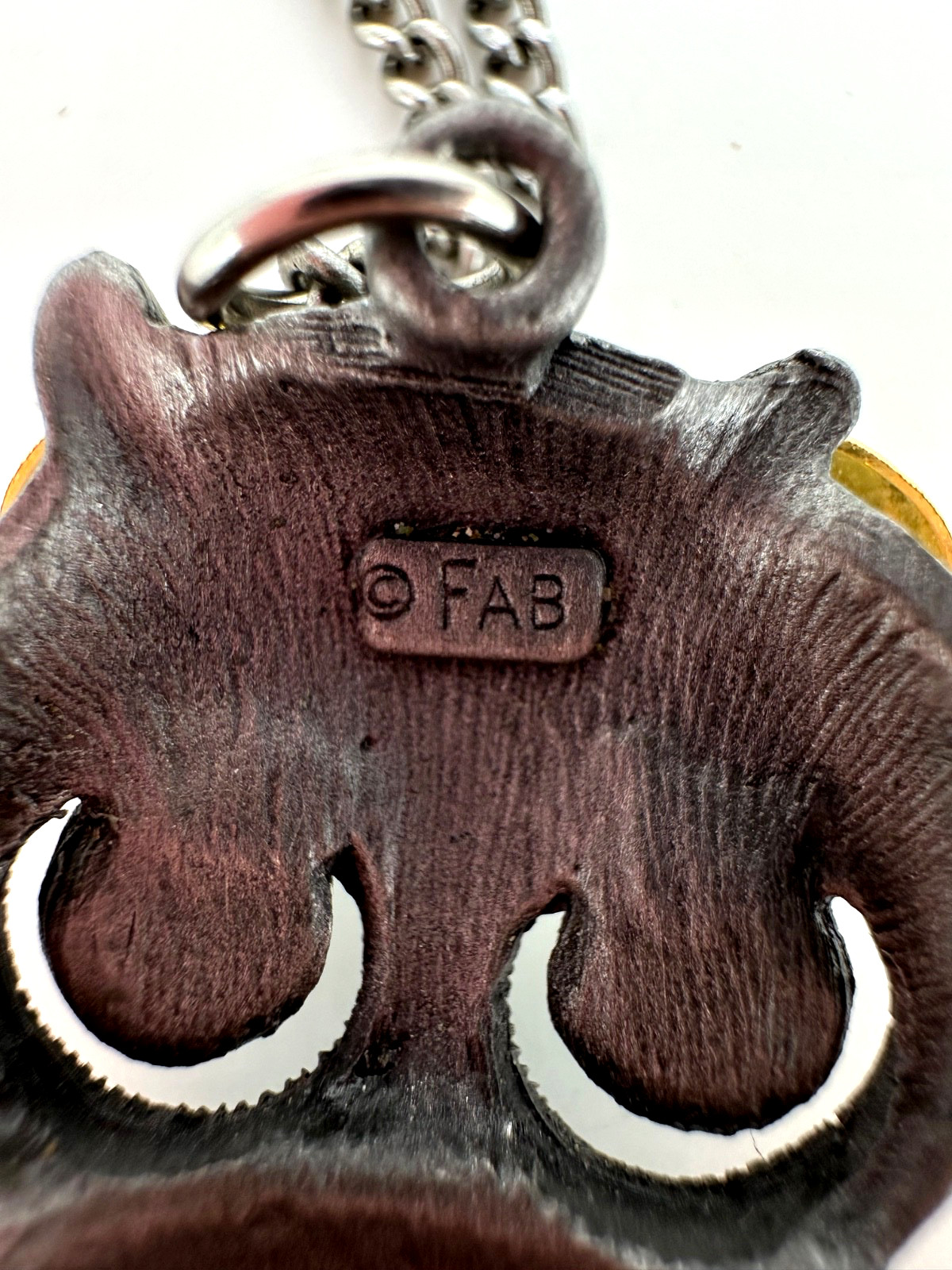 Vintage FAB Pewter Tone Googly Eyed Owl With Movable Eyeglasses Pendant Necklace