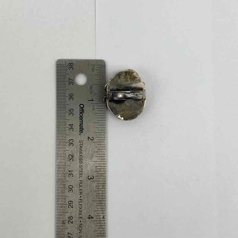 Shihara Sterling Silver 925 Quartz Ring Floral Mixed Metal Size 8.25