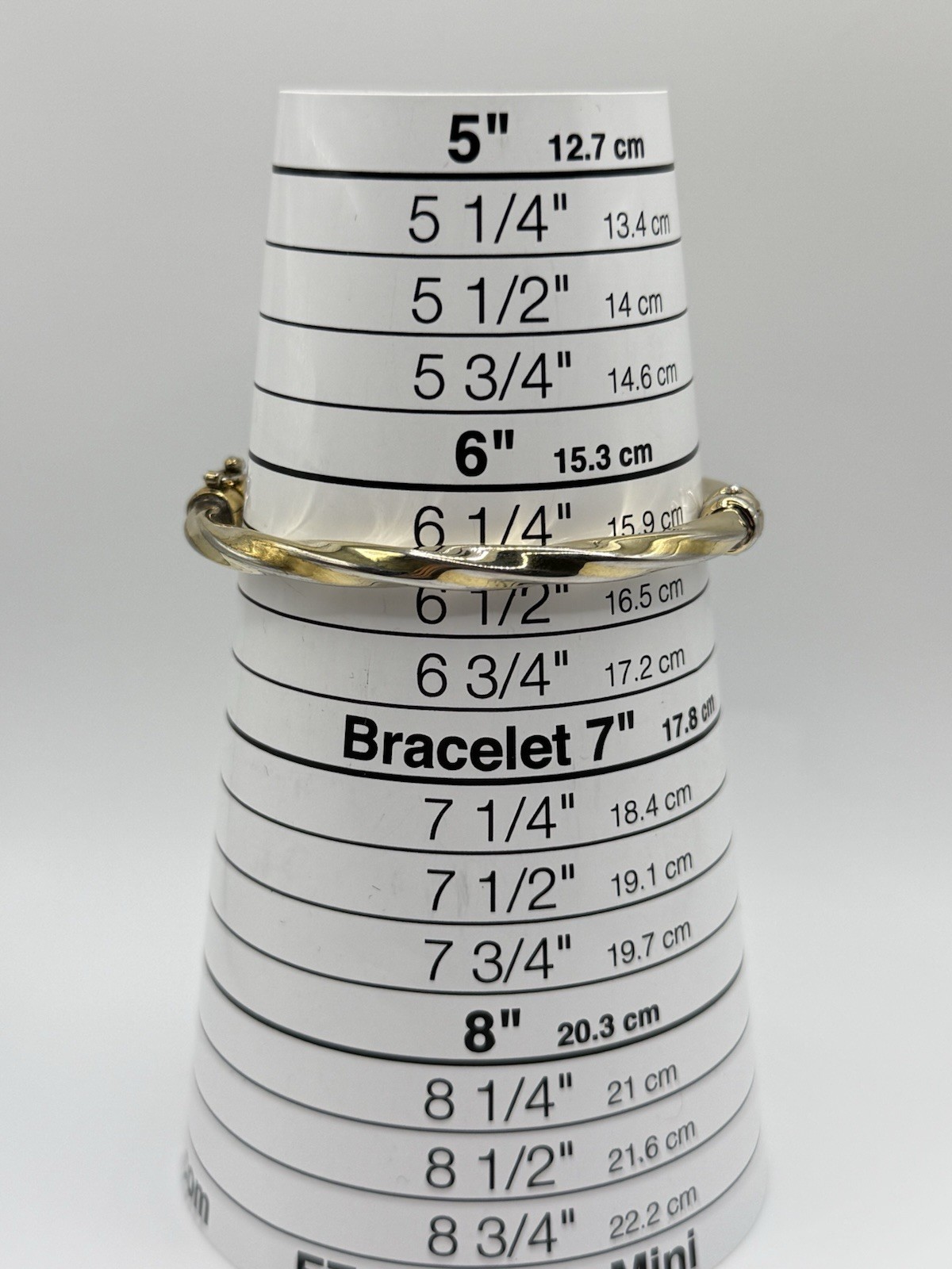 Vtg Vermeil Sterling Silver Twist Bangle Bracelet 6.25”