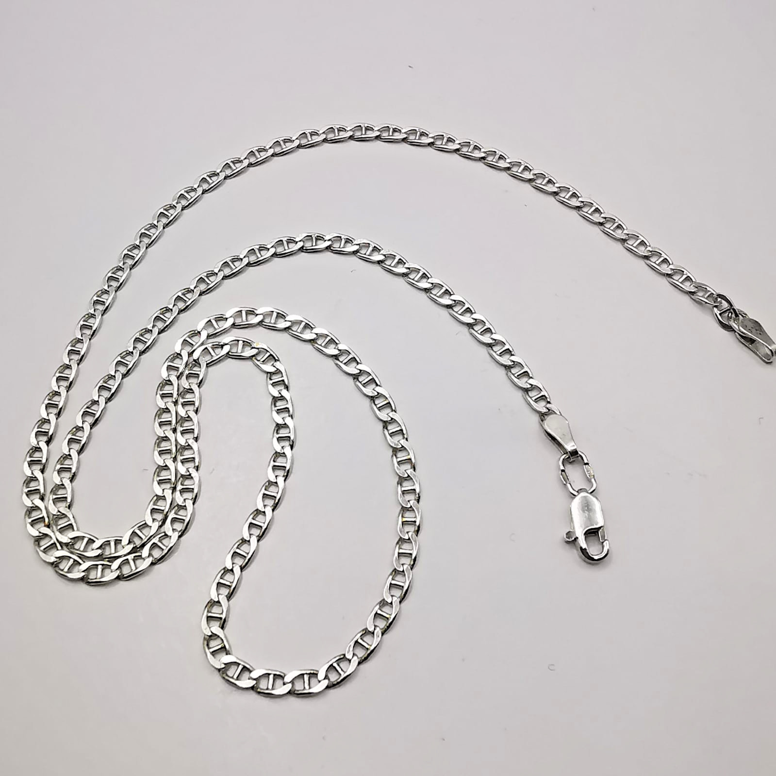 925 Sterling Silver Figaro Chain Necklace Vintage Hallmarked Men’s Jewelry