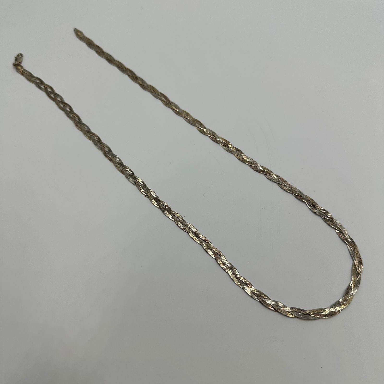 Vintage Italian 925 Gilt Sterling Silver Necklace Chain Jewelry Marked 10.1g