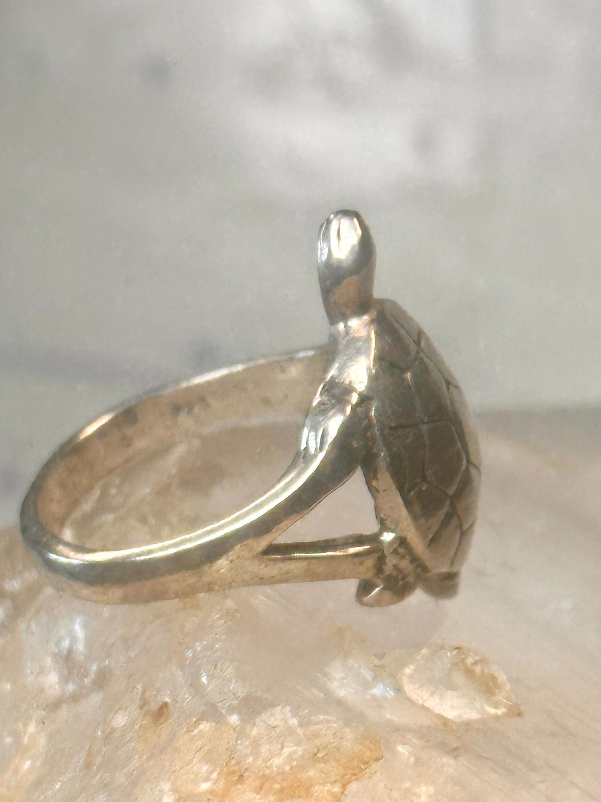 Vintage turtle ring size 6.5 Sterling silver women girls