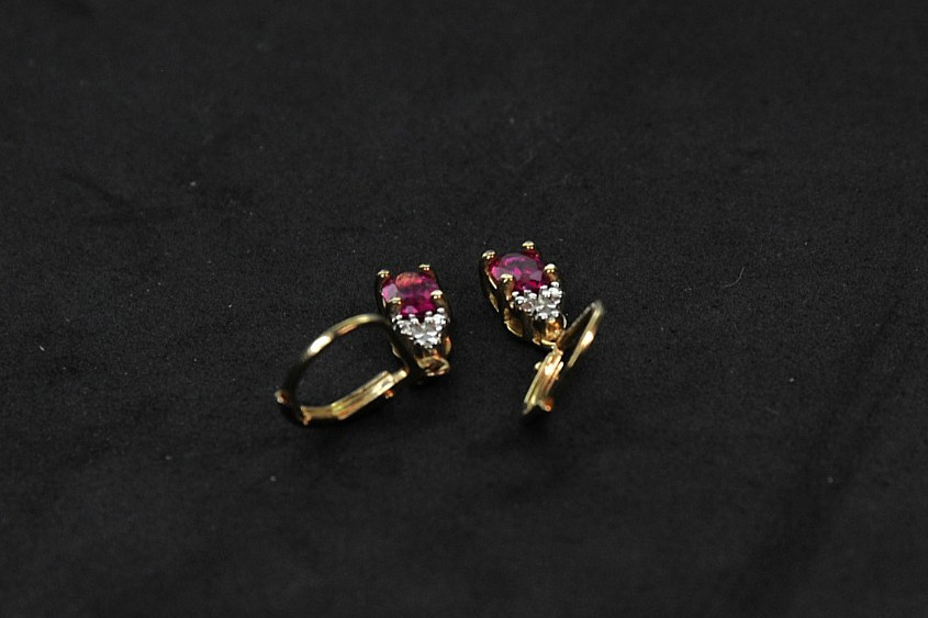 Ross Simons Sterling Silver Ruby Tested Earrings