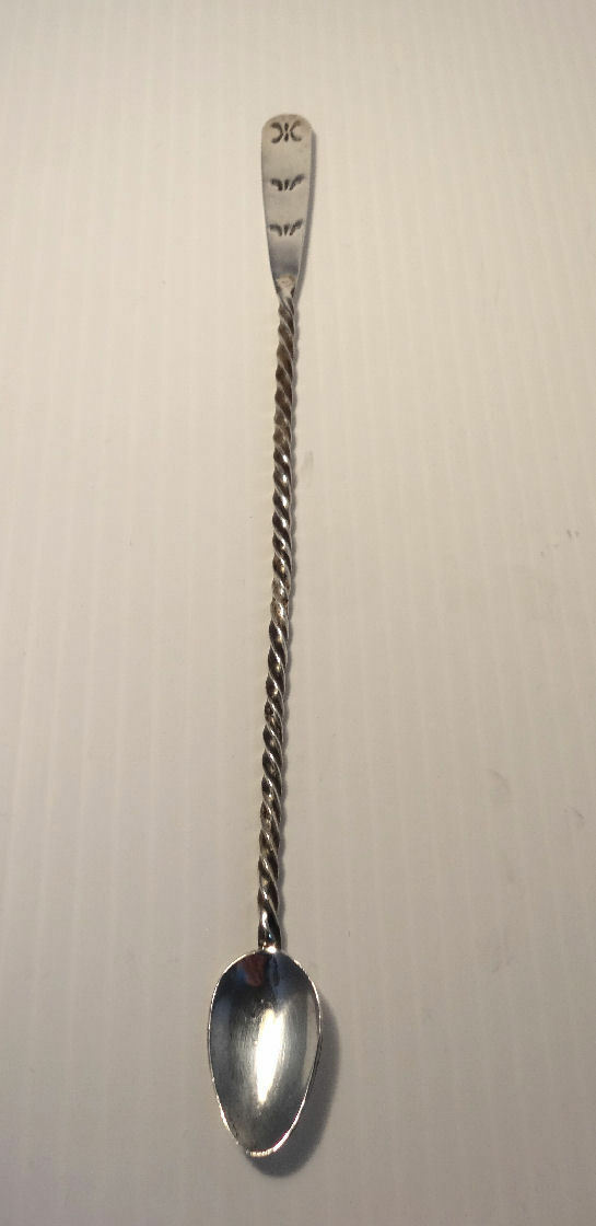 Antique Navaho Silver Twist Cocktail Spoon