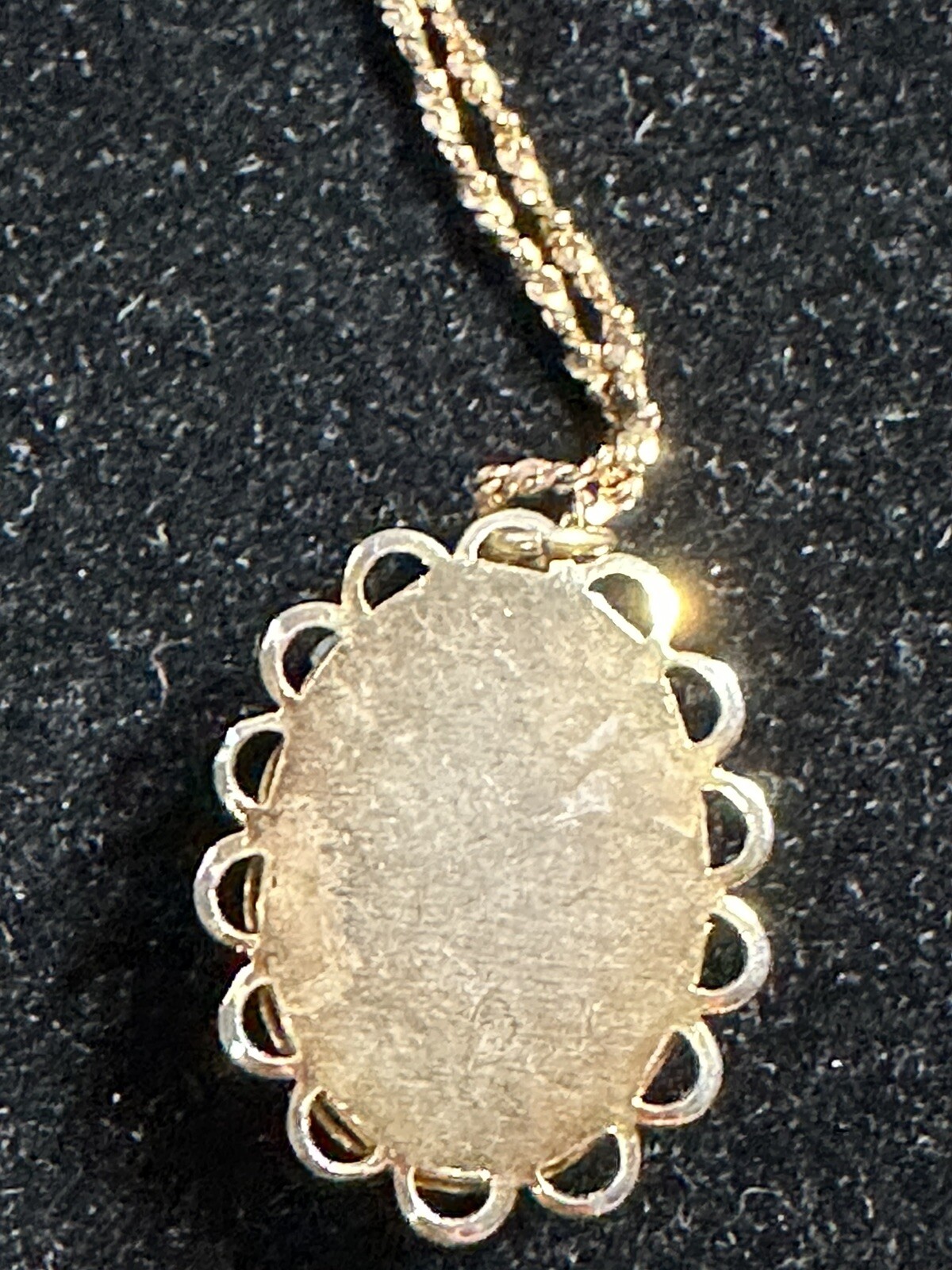 Vtg Peridot Geode 12k GF Yellow Gold Fill Pendant Necklace August Birthstone 18″