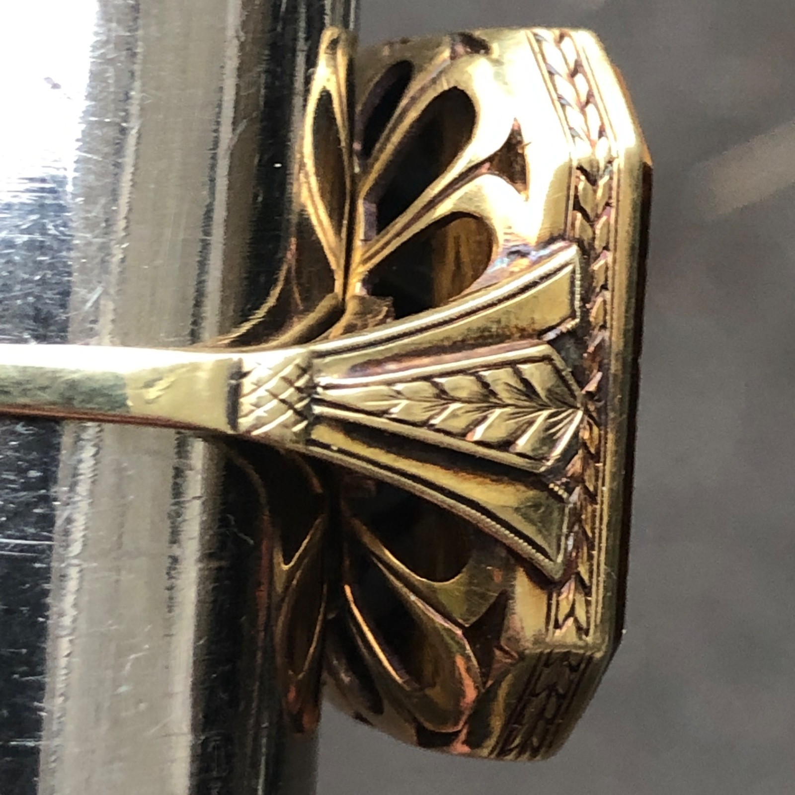 Masterpiece Victorian Period 14K Gold ,Tigereye Intaglio size 10 13.49 Grams