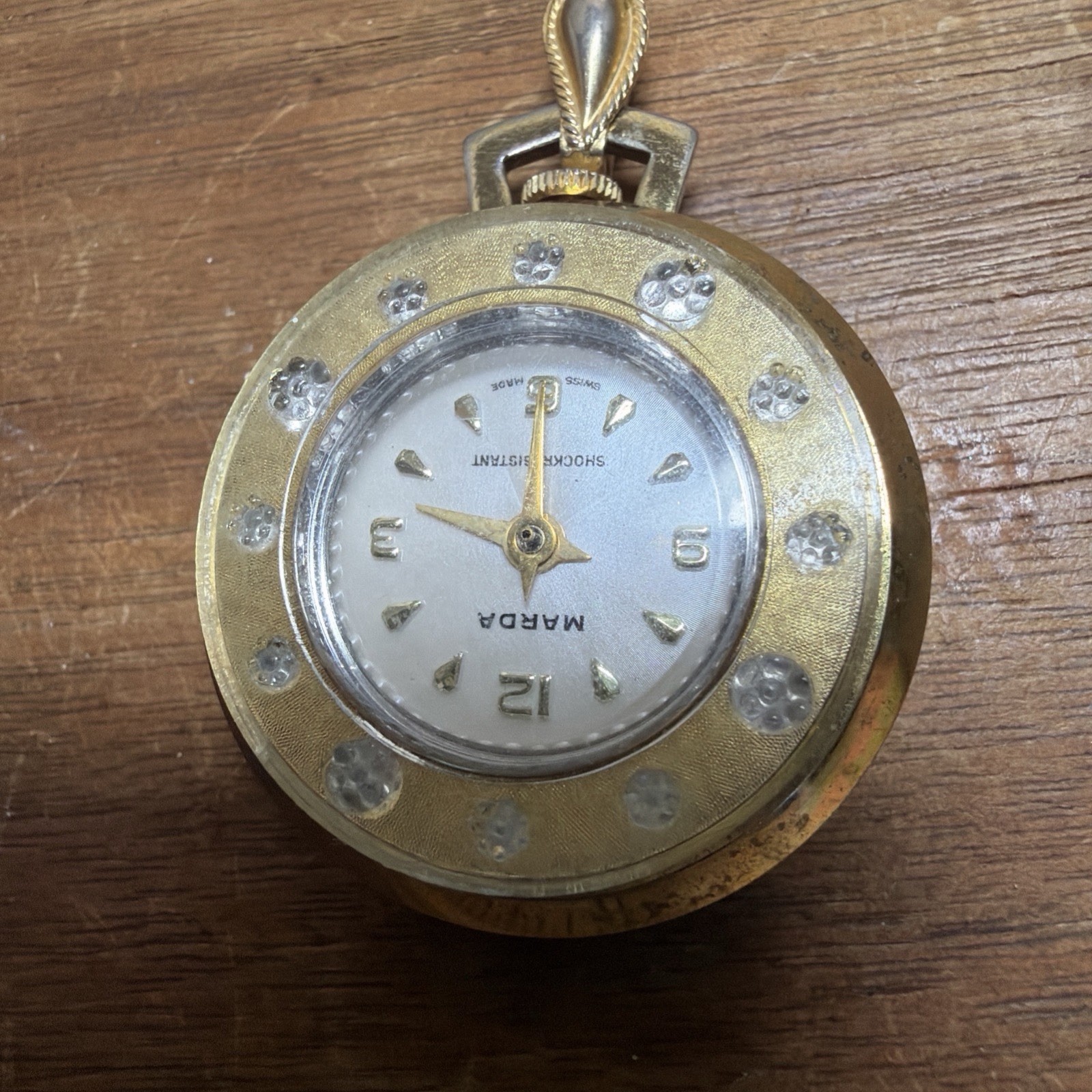 Vintage Marda (Saxony) Swiss Made Pendant Watch. Manual Winding, Not Working!!!