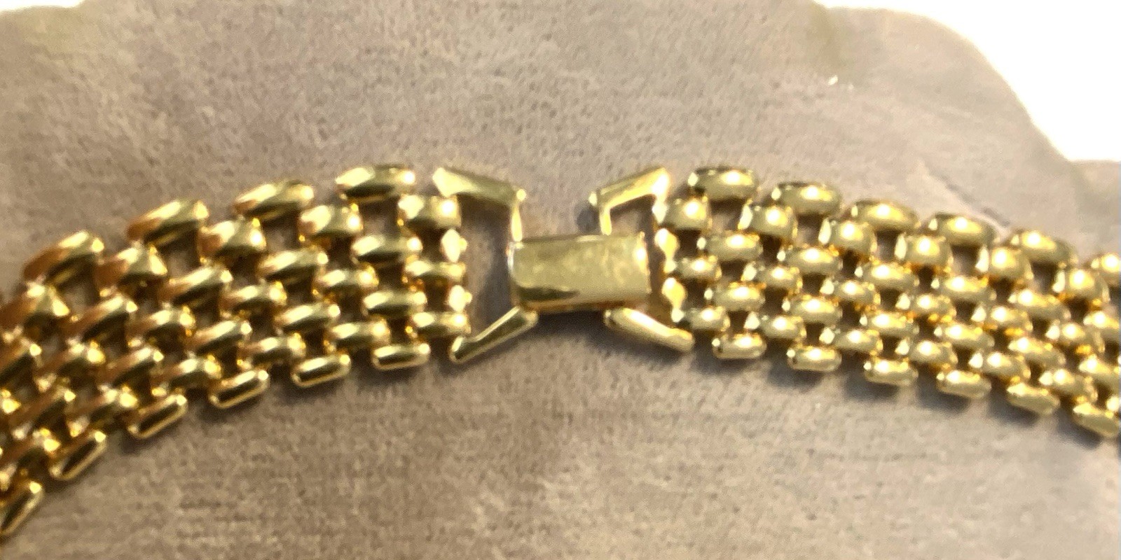 1950 Vintage • Beautiful Napier Gold Tone Panther Link Choker Necklace 16.5”