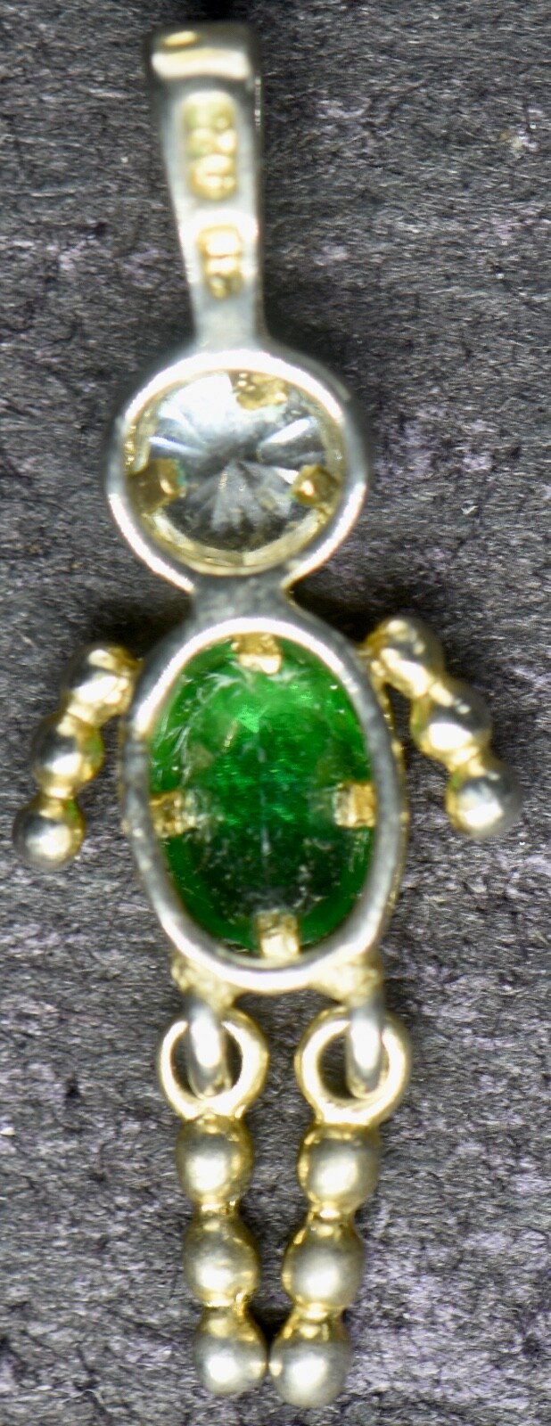 Vintage Sterling Silver- May Birth Stone Child Charm