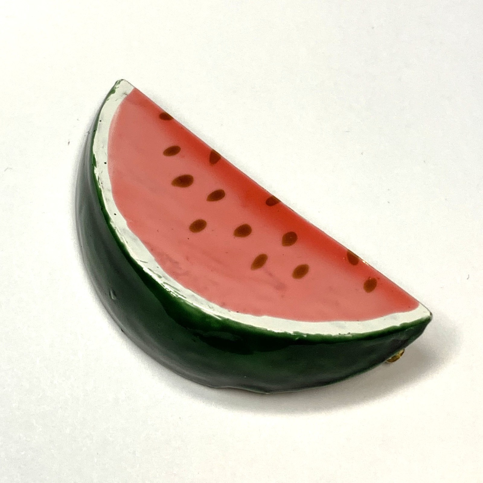 Vintage Original By Robert Enamel Watermelon Slice Brooch Pin