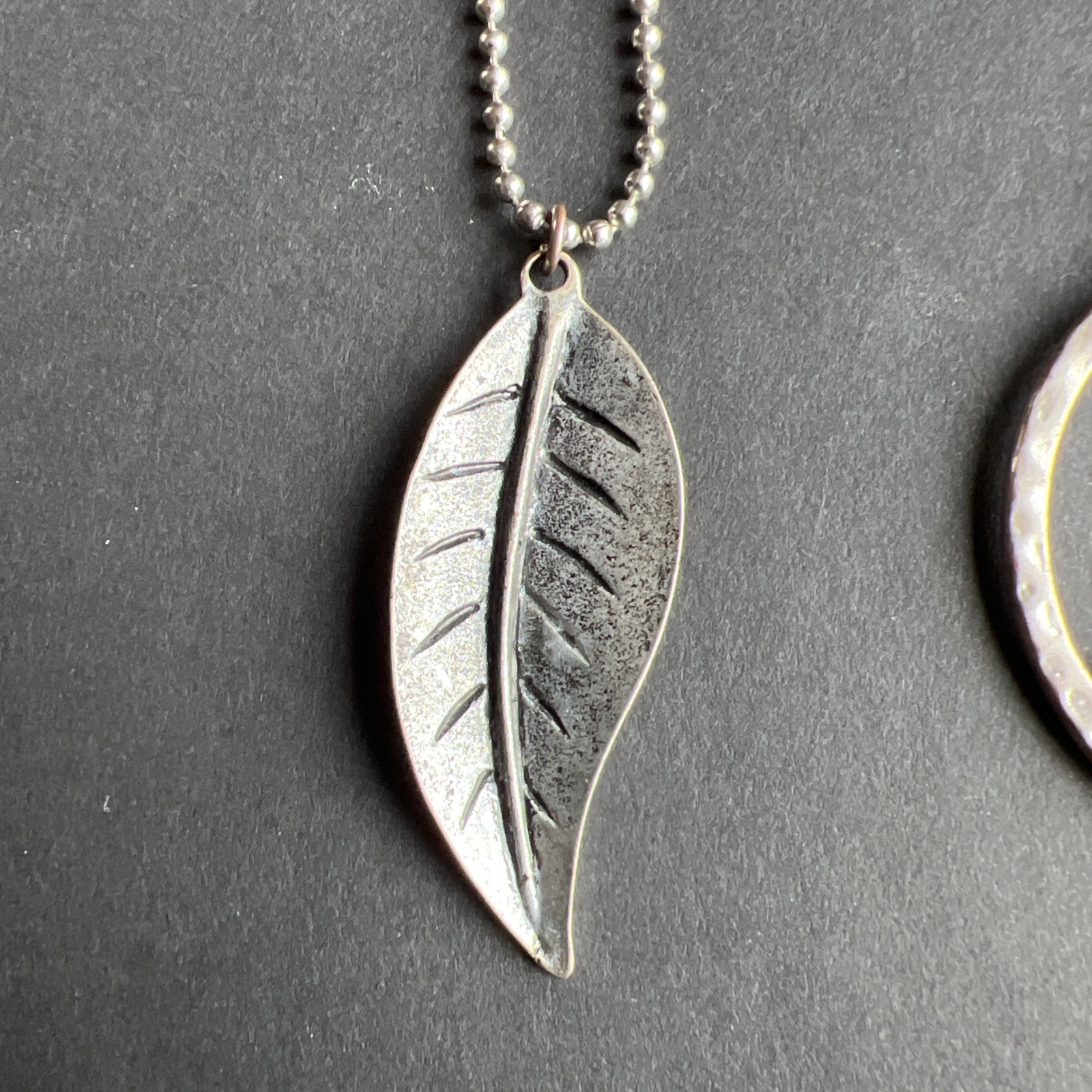 Peace Love Dopamine Weed Leaf Necklaces Vintage Copper Silver Tones Necklace LOT