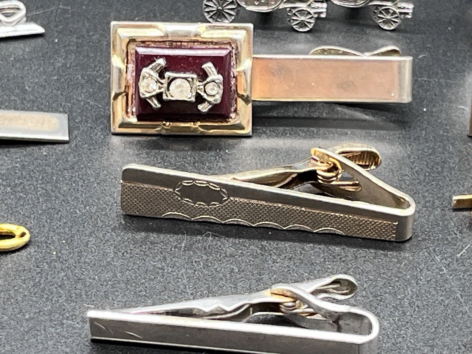 45+ Lot Vintage Cufflinks Tie Bars Tac MORE Swank Hickok Shields Sarah Coventry+