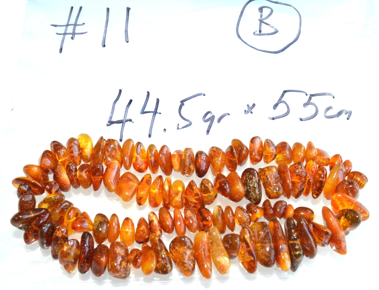 ✅55cm = 45gr RUSSIAN SOVIET BALTIC AMBER BEAD NECKLACE 琥珀 BRACELET STONE PENDANT