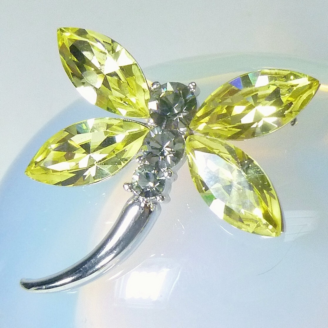 Lot of 6 Rhinestone Insect Bugs & Flowers Brooch Pins