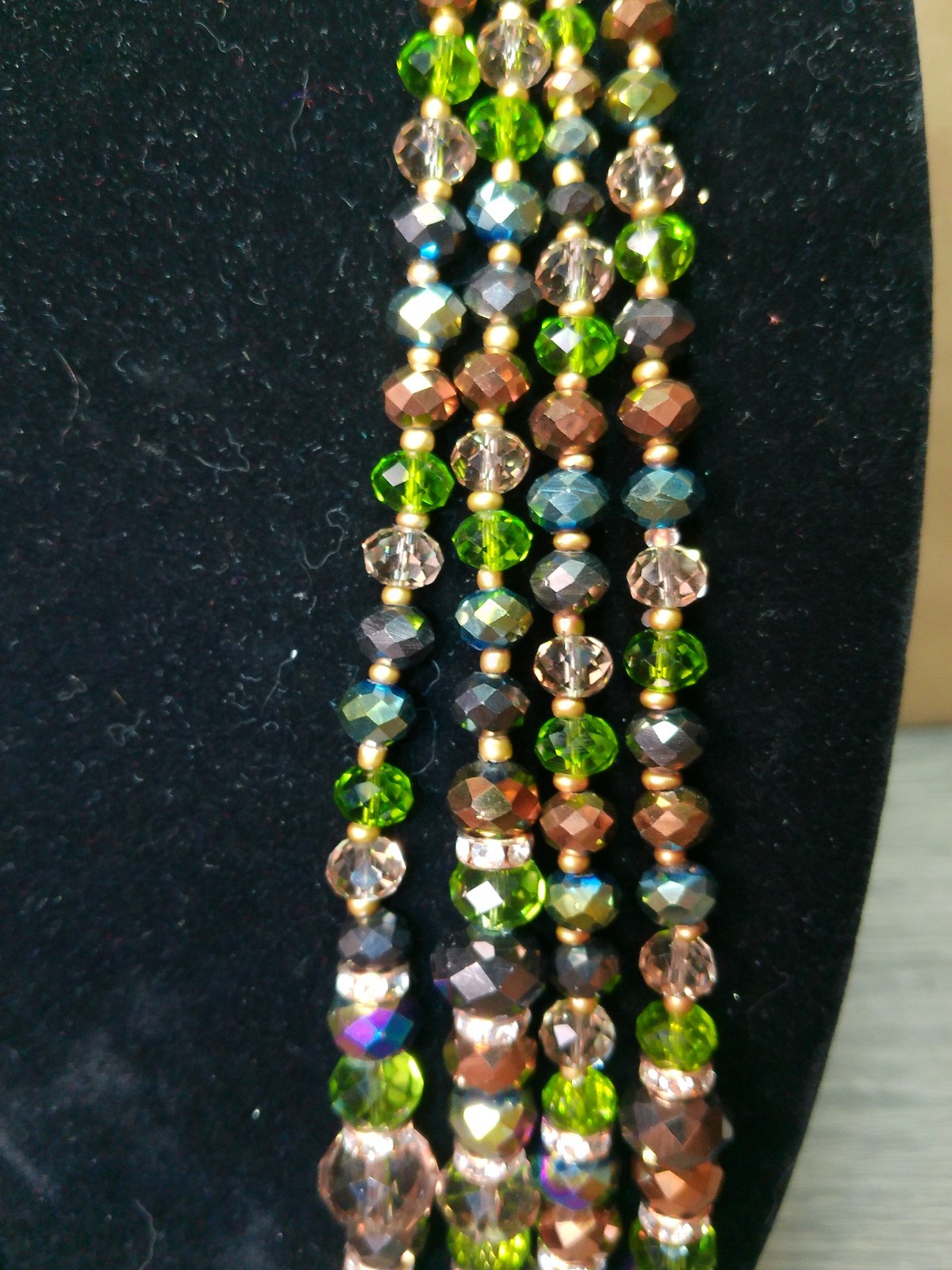 Beaded Necklace Hippie Bohemian Multi-Color Earth Tones