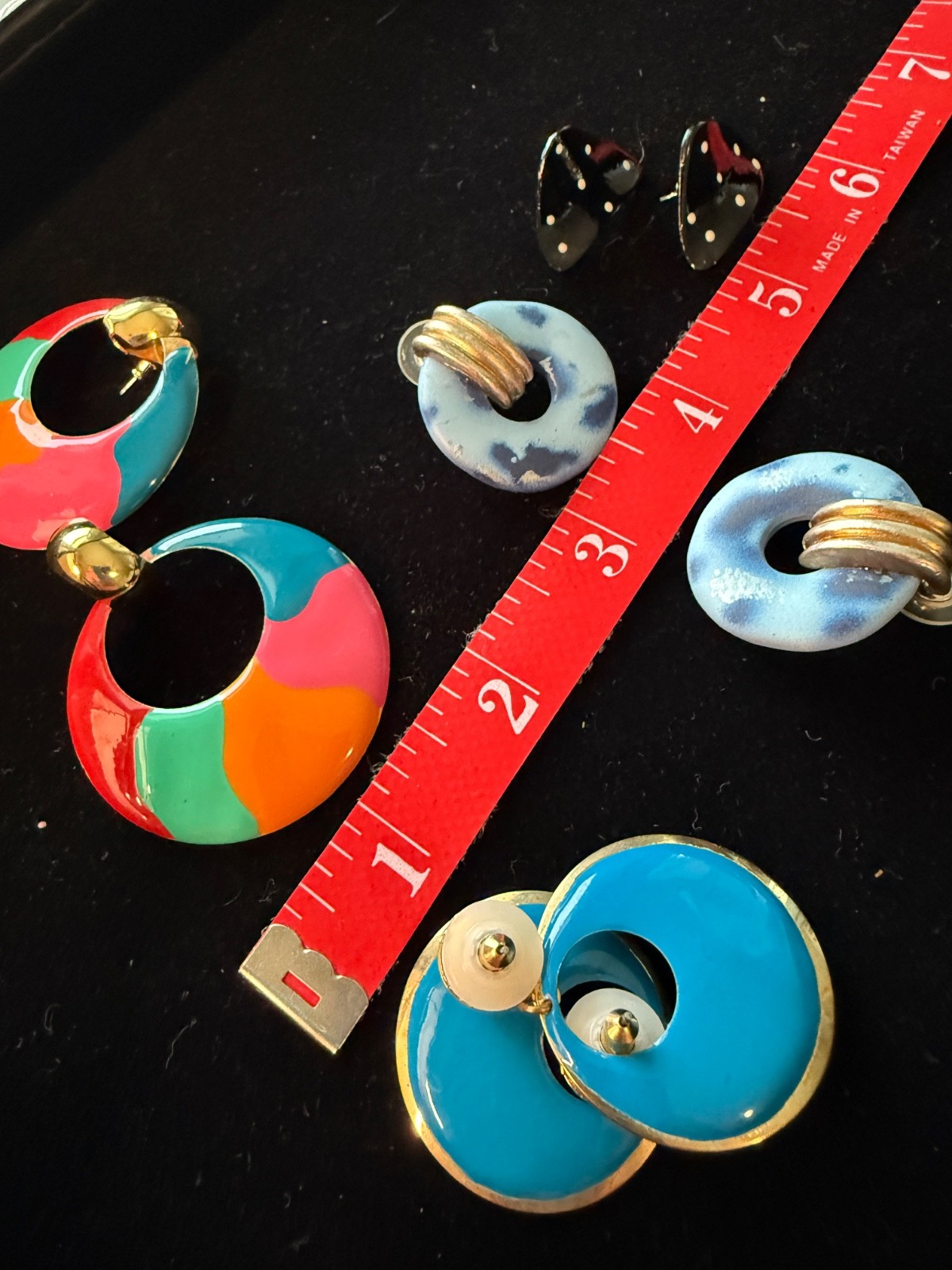 Vintage Pierced Earrings. 1990’s. Fun! Lightweight. 1980’s. Excellent Condition.